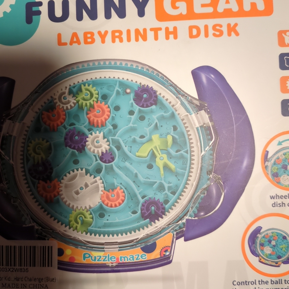 Labyrinth Disk - Blue and Purple Learning Toy